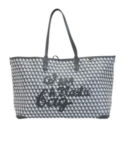 I Am A Plastic Bag Zipped Tote, Canvas, Logo, grey, MII, 3*